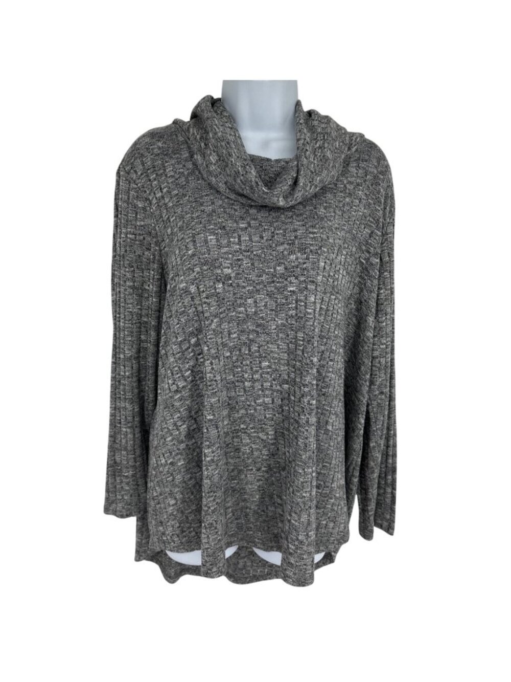 Lane Bryant Womens Grey Cowl Neck Long Sleeve Knit Top Size 18/20